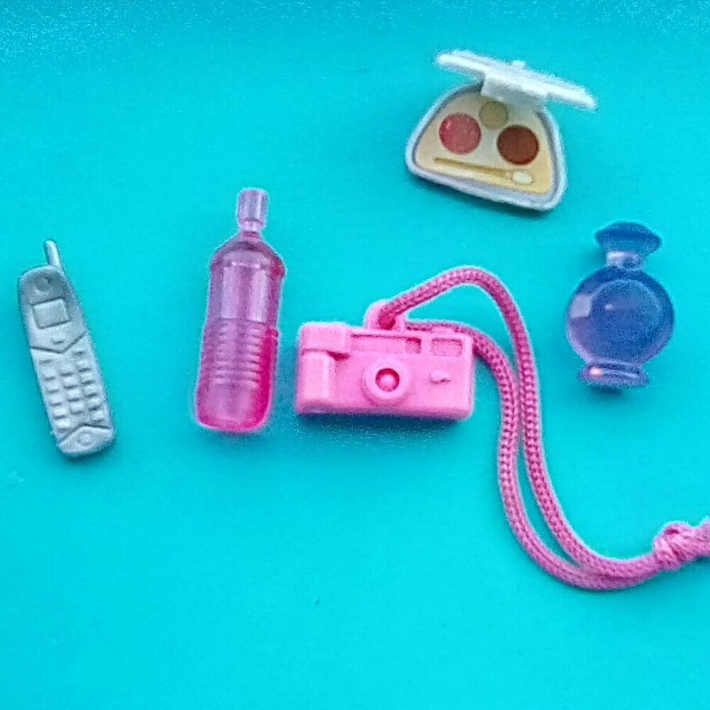 Barbie doll size phone camera house  accessories  lot 2